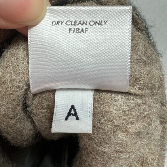 Eileen Fisher Coat Cape Womens Small Gray Taupe Alpaca Wool Oversized Lagenlook - Picture 9 of 10